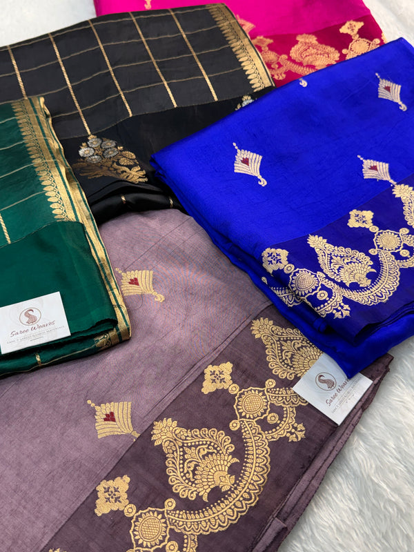 Pure Raw Mango Silk Sarees