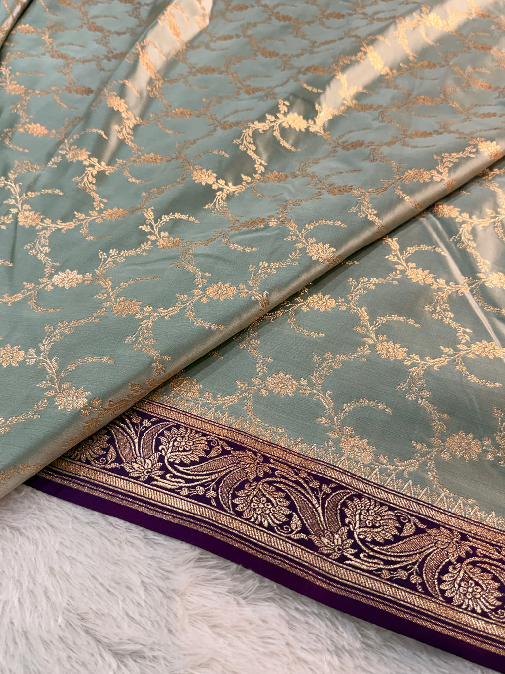Banarasi Mashru Silk Saree with Tanchoi Weaving in Rusty Rani colour (Copy)