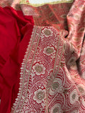 Bridal Mashru Silk Saree in Red Color Shade