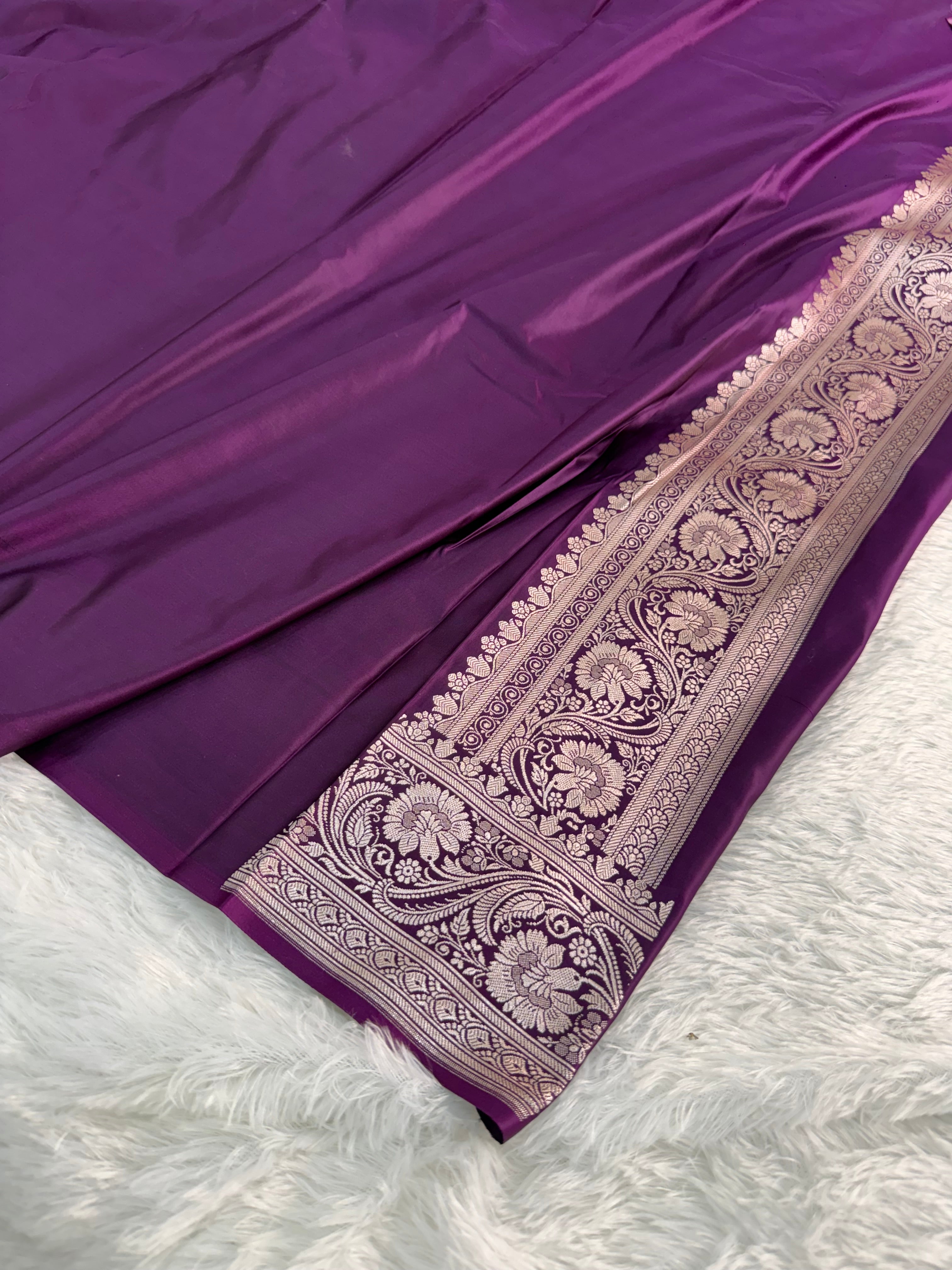 Mashru Silk Saree With Buti Design In Magenta Colour