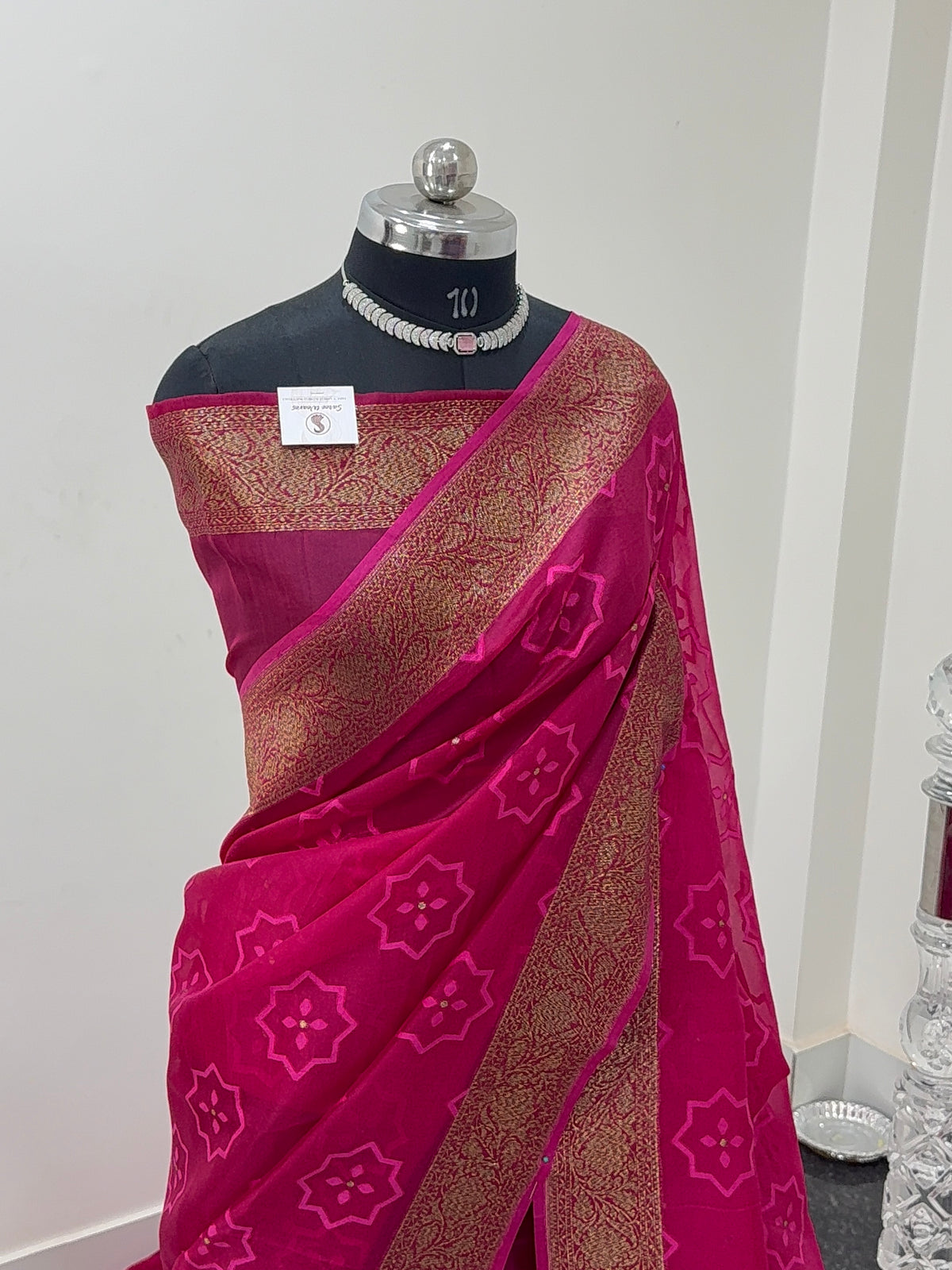 Pure Kora Silk Saree with Antique Zari weaving in Dusty Rose Colour