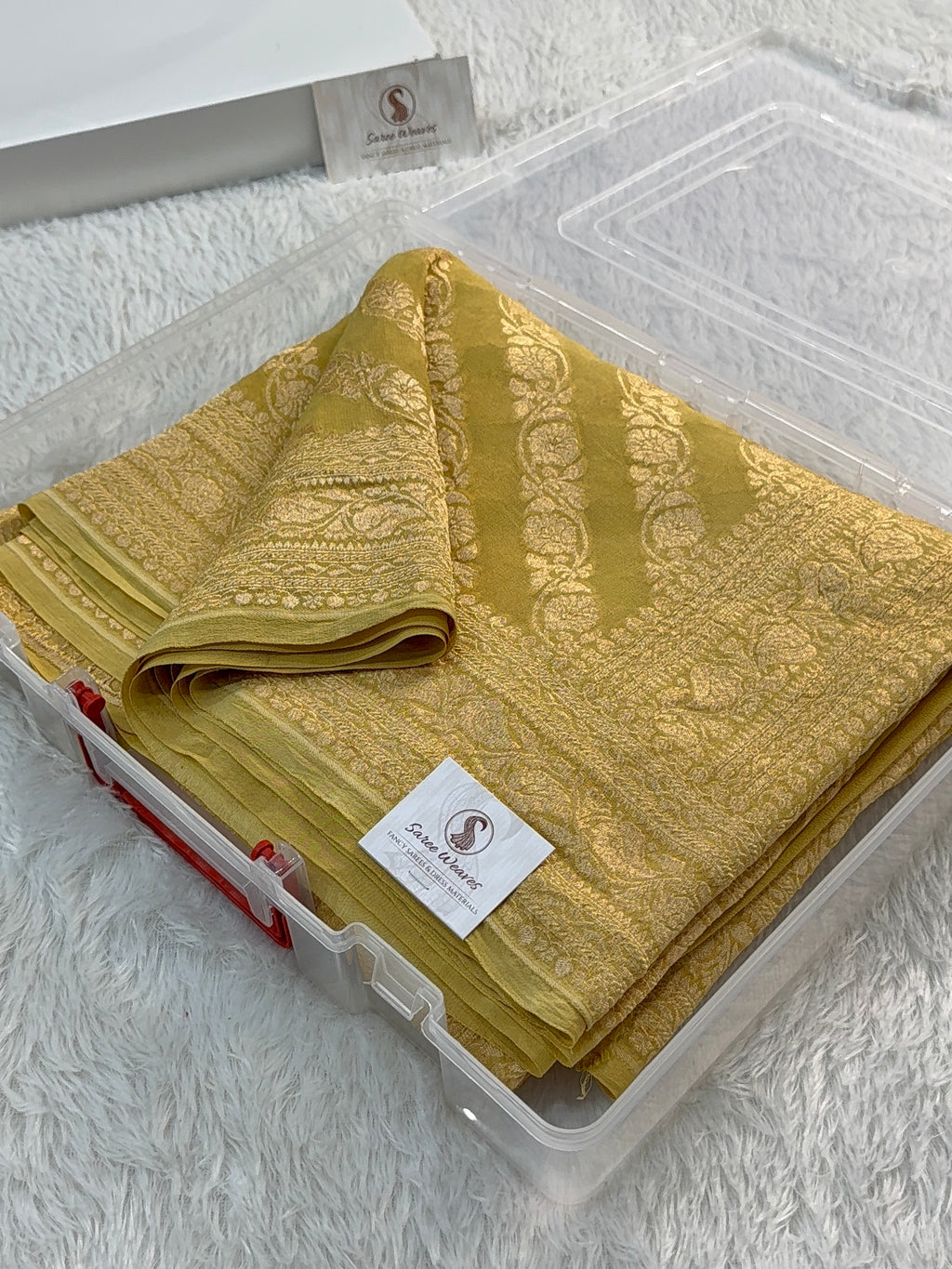 Banarasi Pure Khaddi Chiffon Saree in Floral Aada Jaal Design in Deep Maroon Colour