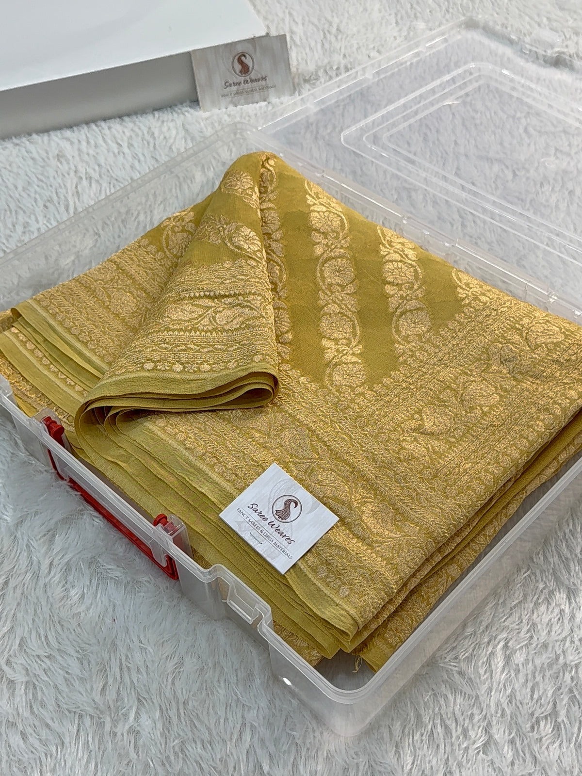 Banarasi Pure Khaddi Chiffon Saree in Floral Aada Jaal Design in Deep Maroon Colour