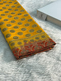Bridal Mashru Silk Saree with Swaroski Gola work in all over in contrast colour