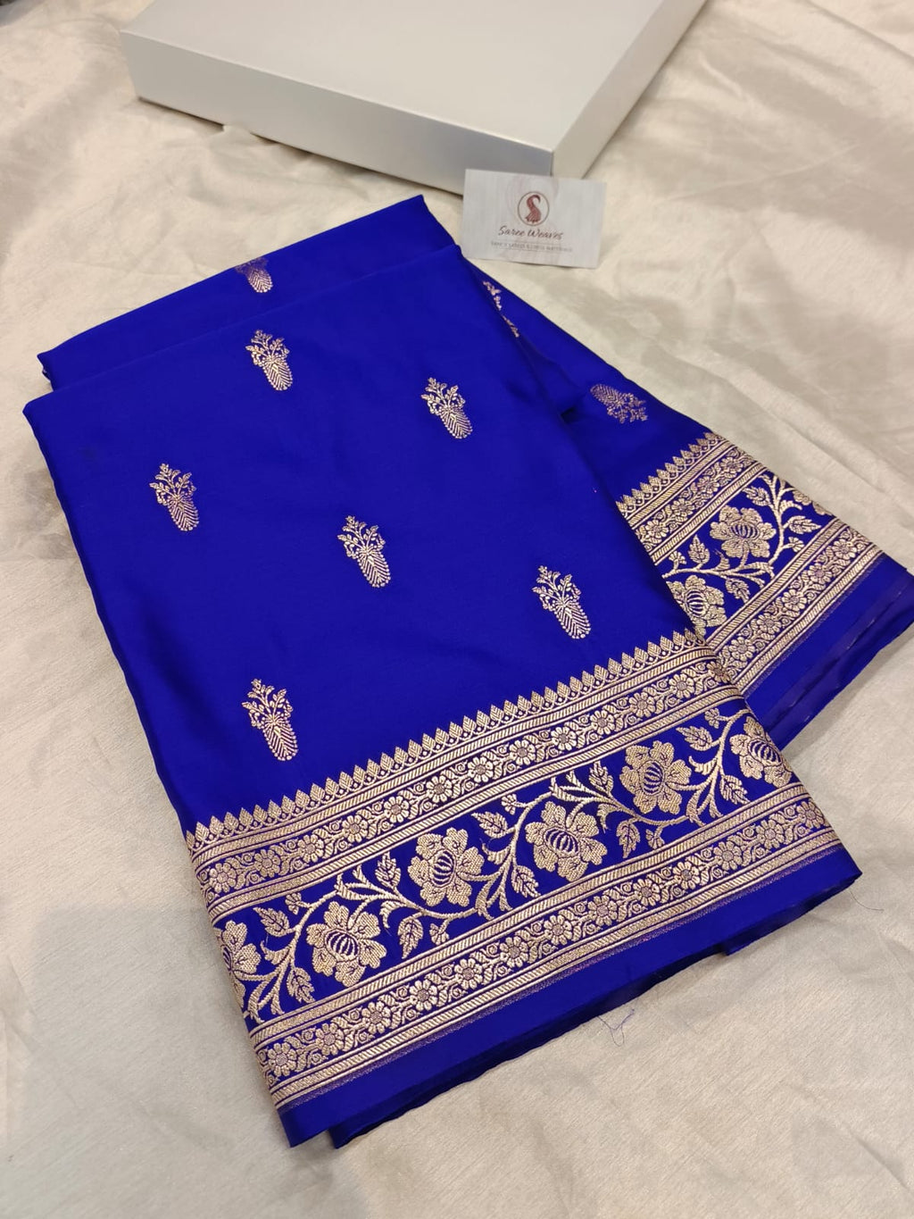 Mashru Silk Banarasi Border Buti Saree