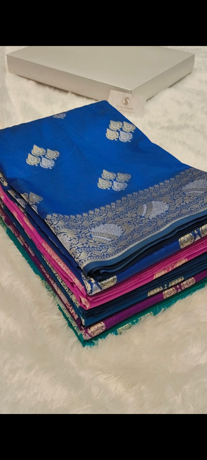 Banarasi Katan Silk Banarasi Zari Border Buta Design Saree