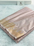 Mashru katan Silk Saree With Kashi Ghat Border Buti Design In Light Pink Colour