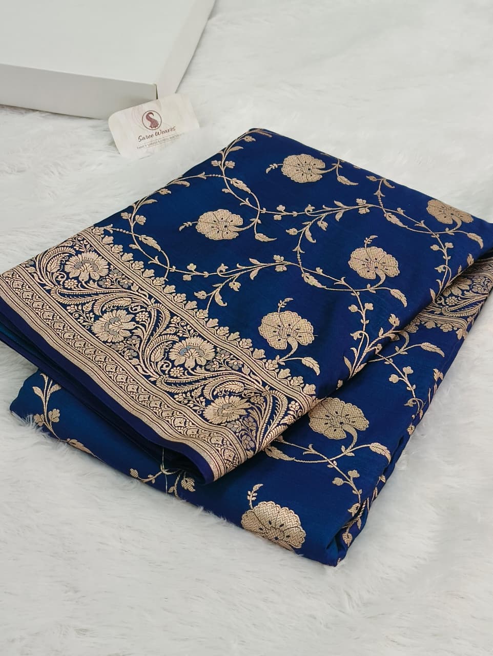 Mashru Silk Banarasi Border Jaal Saree