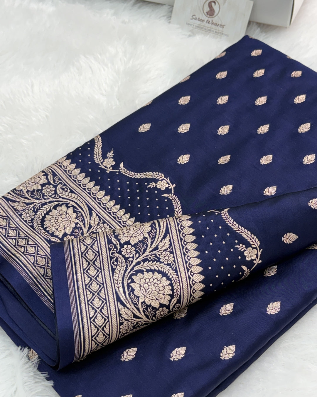 Mashru Silk Banarasi Designer Border Buti Saree