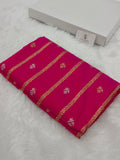 Banarasi Kadhua Handwoven Pure Katan Silk Saree in Silver and Golden Zari Work